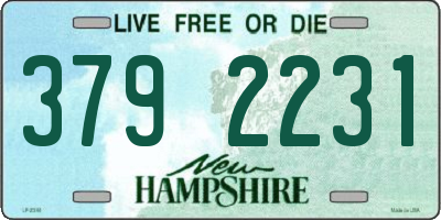 NH license plate 3792231