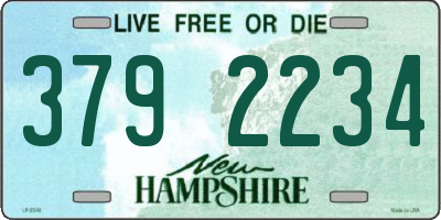 NH license plate 3792234