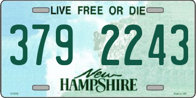 NH license plate 3792243