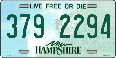 NH license plate 3792294