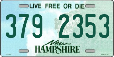NH license plate 3792353