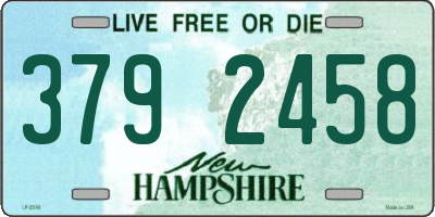 NH license plate 3792458