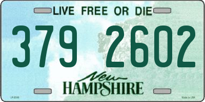 NH license plate 3792602