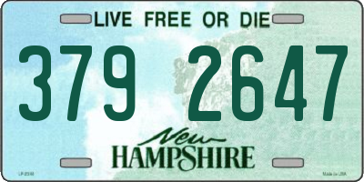 NH license plate 3792647