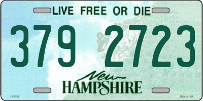 NH license plate 3792723