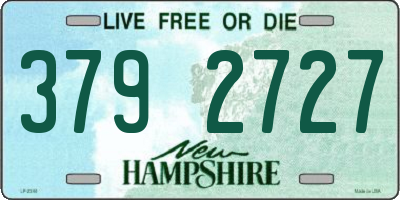 NH license plate 3792727