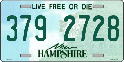 NH license plate 3792728