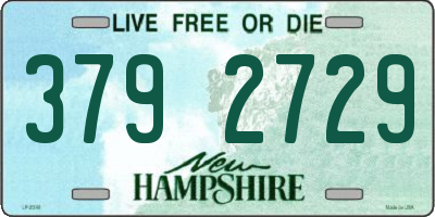 NH license plate 3792729