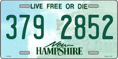 NH license plate 3792852