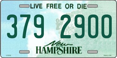 NH license plate 3792900
