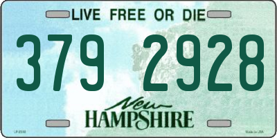 NH license plate 3792928