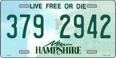NH license plate 3792942