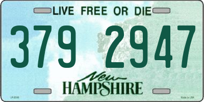 NH license plate 3792947