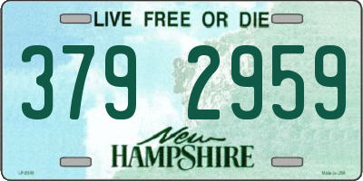 NH license plate 3792959