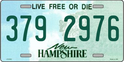 NH license plate 3792976