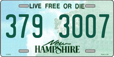 NH license plate 3793007