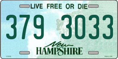 NH license plate 3793033