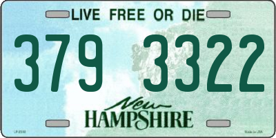 NH license plate 3793322