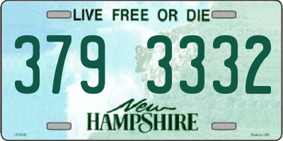 NH license plate 3793332