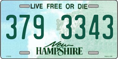 NH license plate 3793343