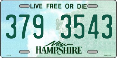 NH license plate 3793543