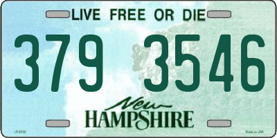 NH license plate 3793546