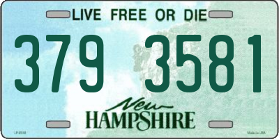 NH license plate 3793581