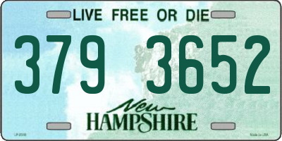 NH license plate 3793652