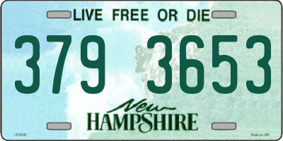 NH license plate 3793653
