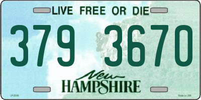 NH license plate 3793670