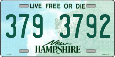NH license plate 3793792