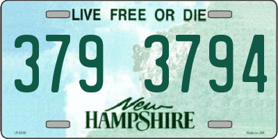NH license plate 3793794