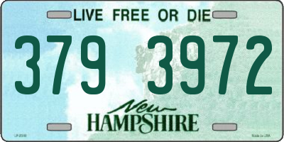 NH license plate 3793972
