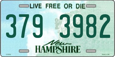 NH license plate 3793982