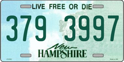 NH license plate 3793997