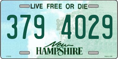 NH license plate 3794029
