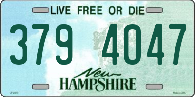 NH license plate 3794047