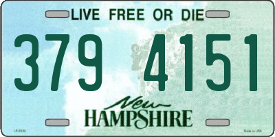 NH license plate 3794151