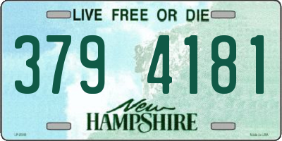 NH license plate 3794181