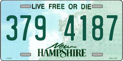 NH license plate 3794187