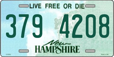 NH license plate 3794208