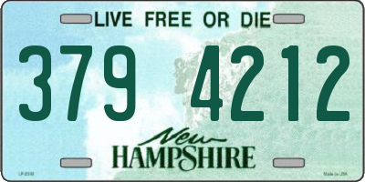 NH license plate 3794212