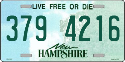 NH license plate 3794216