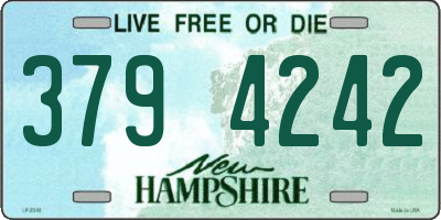 NH license plate 3794242
