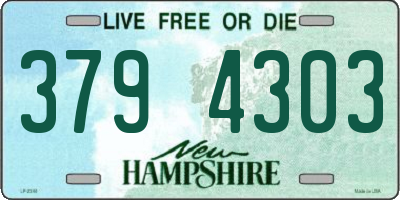 NH license plate 3794303