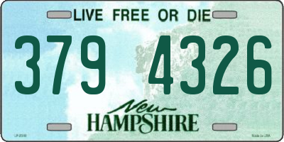 NH license plate 3794326