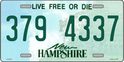 NH license plate 3794337