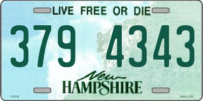 NH license plate 3794343