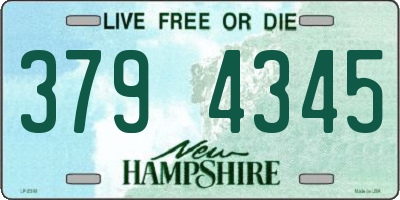 NH license plate 3794345