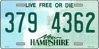 NH license plate 3794362
